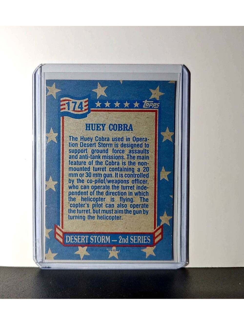 Huey Cobra 1991 Topps Desert Storm #174 Card - Picture 2 of 10